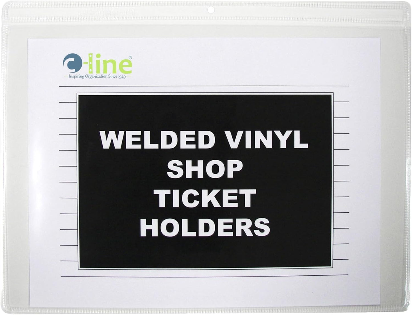 C-Line Vinyl Shop Ticket Holders for Secure Document Storage