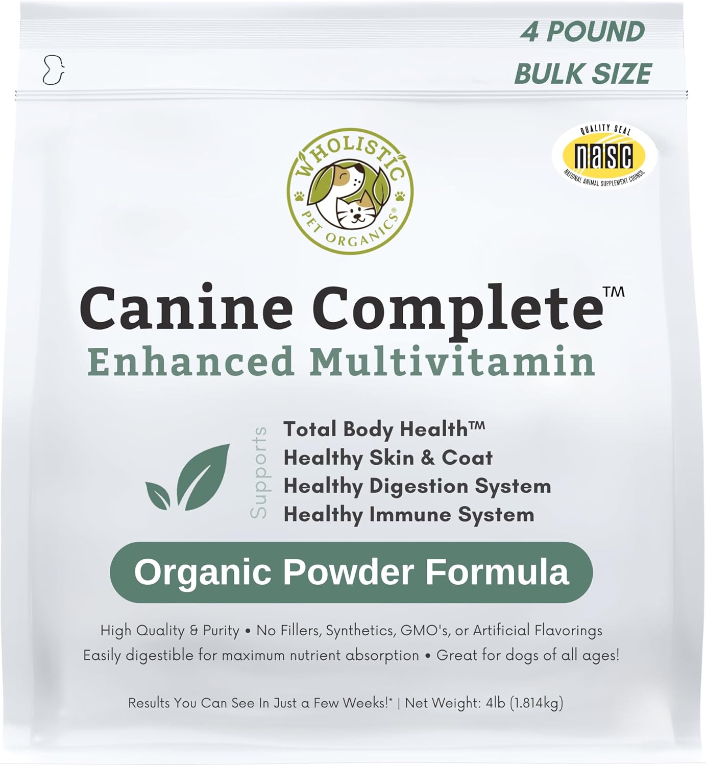 Wholistic Pet Organics Canine Complete Dog Multivitamin Powder