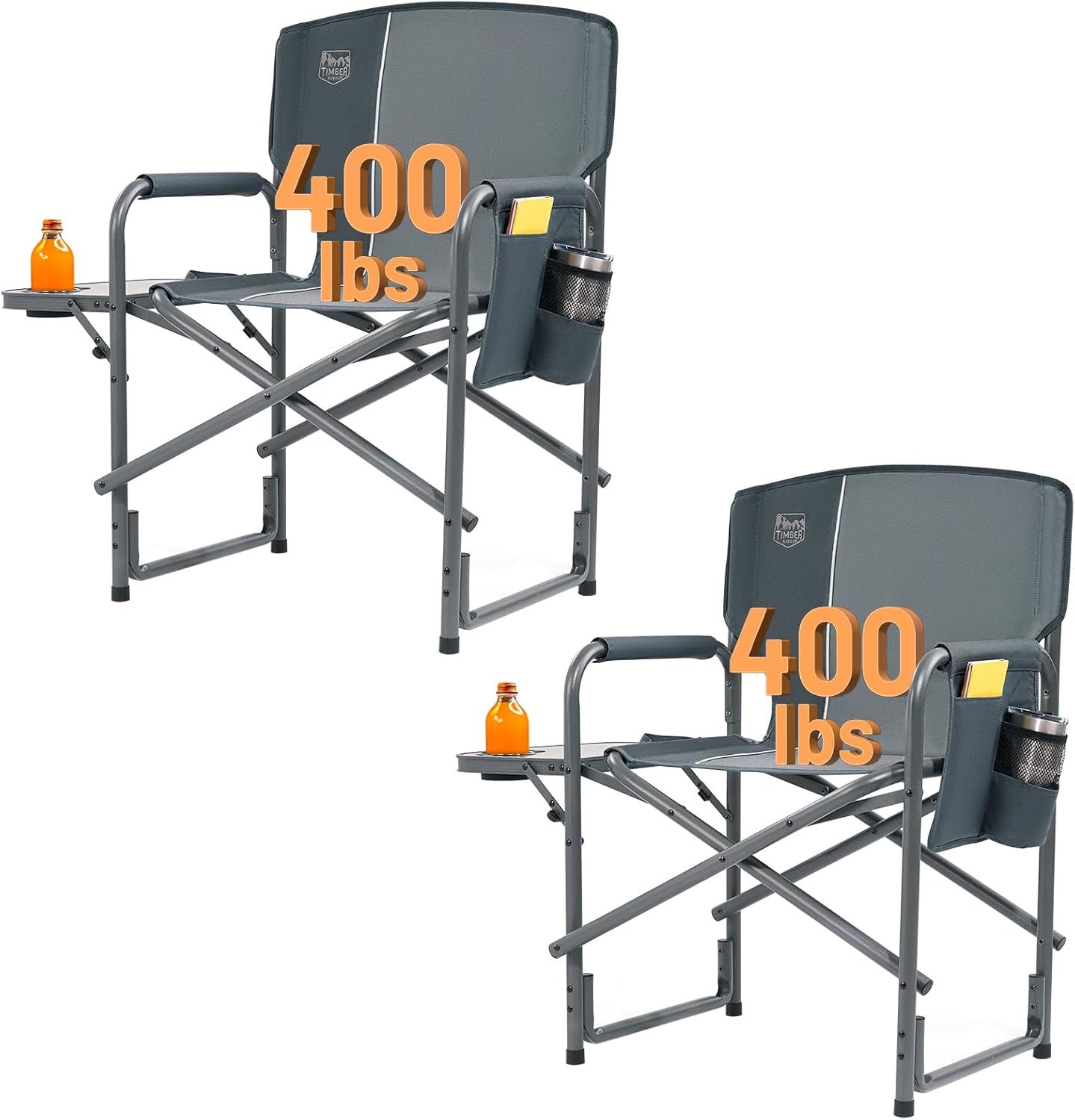 Lightweight Portable Camping Chair with Side Table for Comfort