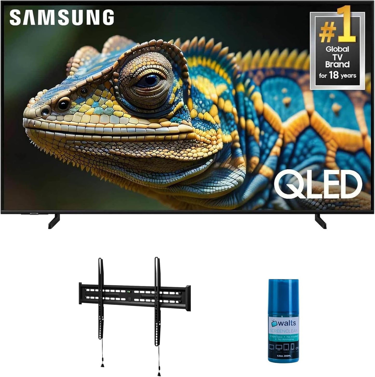 Samsung 50 Inch QLED 4K Smart TV Bundle + Wall Mount & Cleaner Kit
