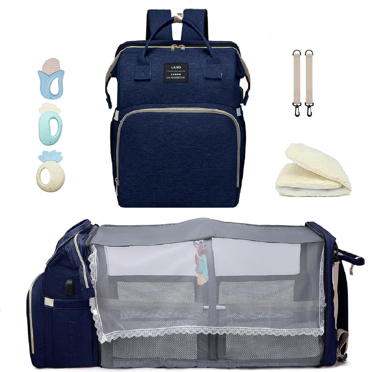 Diaper Bag with Changing Station - Large Capacity Backpack