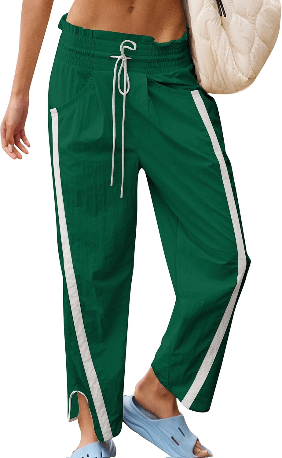 Track Pants Women Casual Drawstring Lightweight Baggy Workout