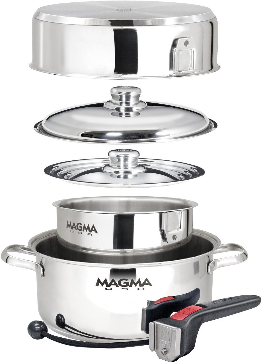 Magma 7 Piece Gourmet Nesting Stainless Steel Cookware Set Review