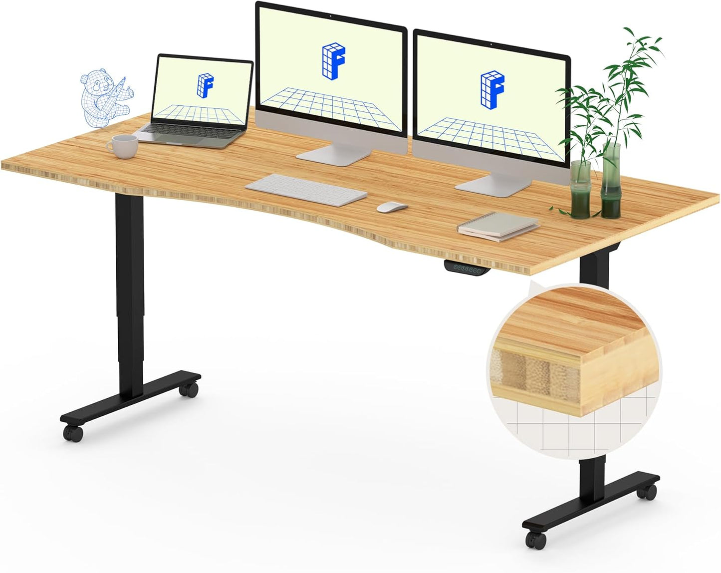 FLEXISPOT E6 MAX Bamboo Dual Motor Standing Desk Review