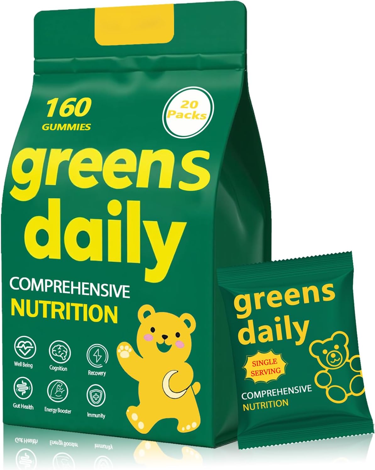 Daily Greens Gummies with Organic Chlorella and Spirulina