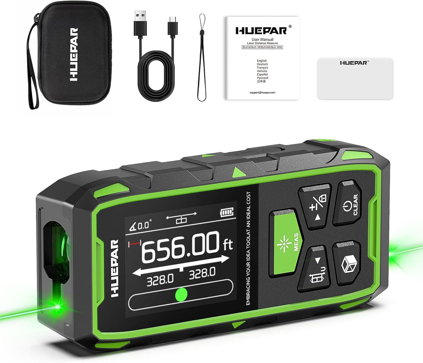 Huepar Dual Laser Measuring Tool for Accurate Distance Measurement