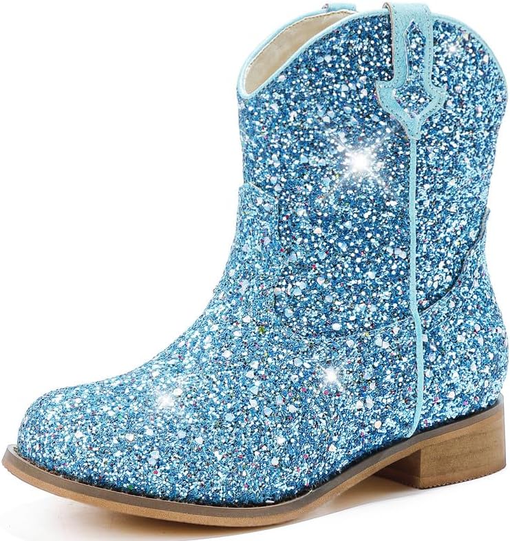 Toddler Cowgirl Boots Glitter Girls Cowboy Boots for Fun