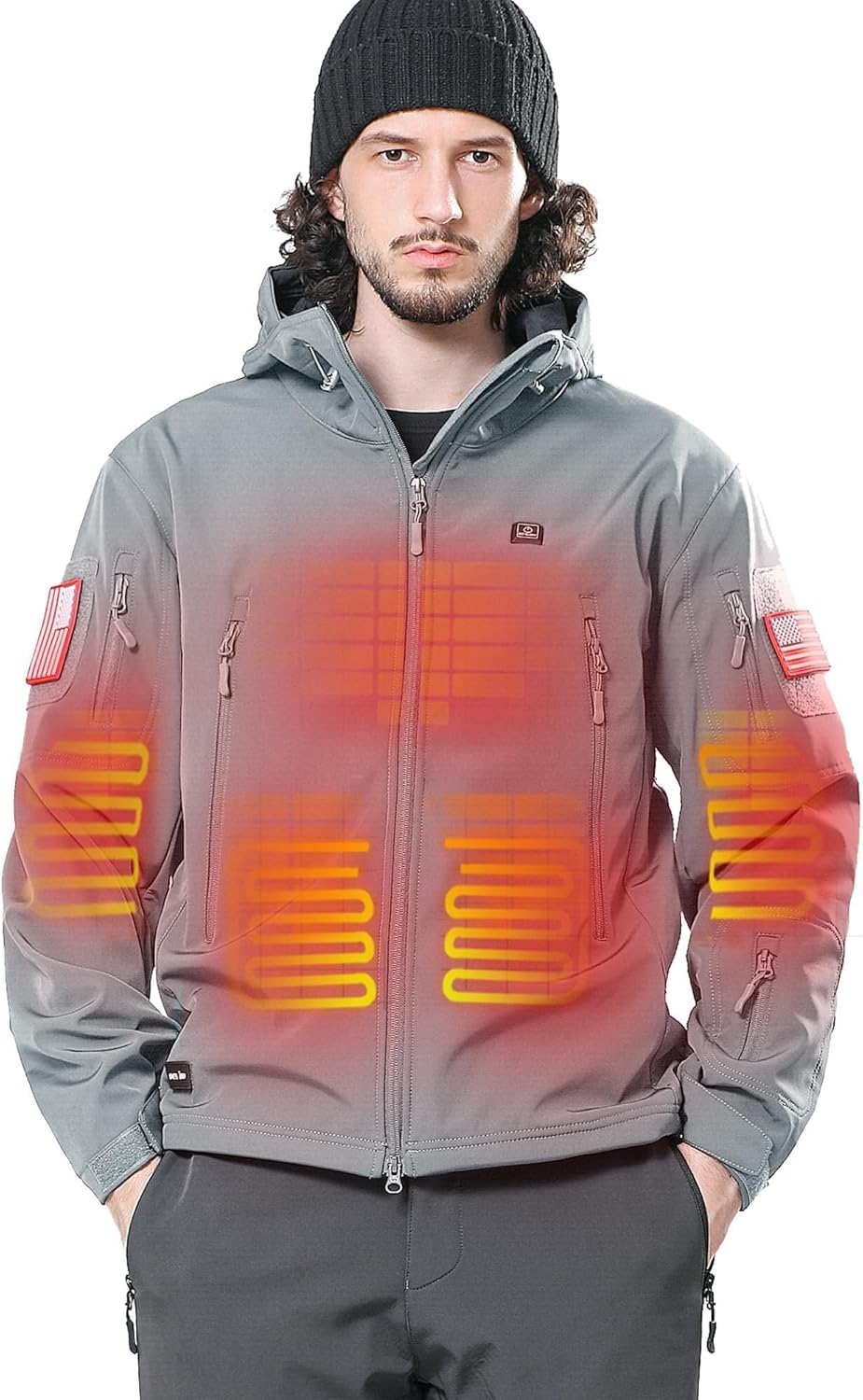 DEWBU Heated Jacket for Men with 12V Battery Pack for Winter