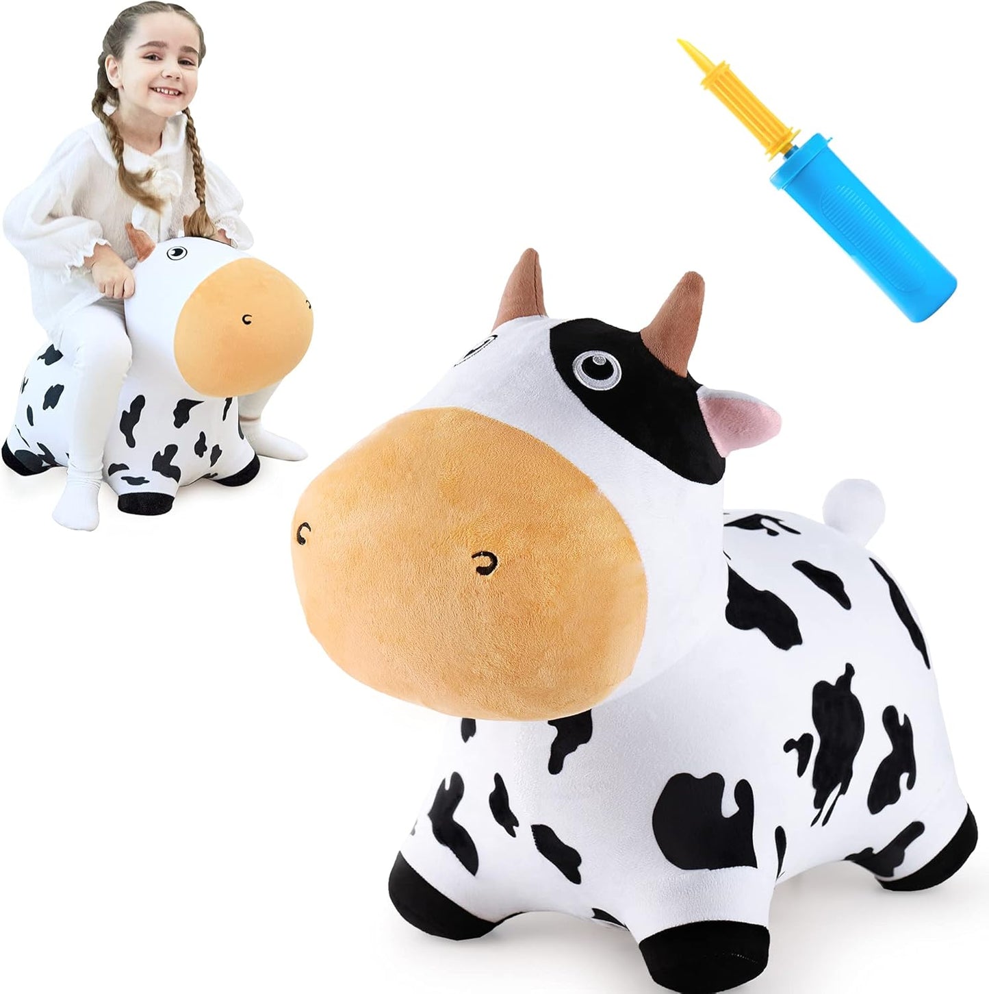 Bouncy Pals Dairy Cow Hopping Horse for Kids Fun and Fitness