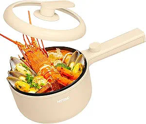 HYTRIC Electric Pot Upgrade: 1.5L Nonstick Frying Pan
