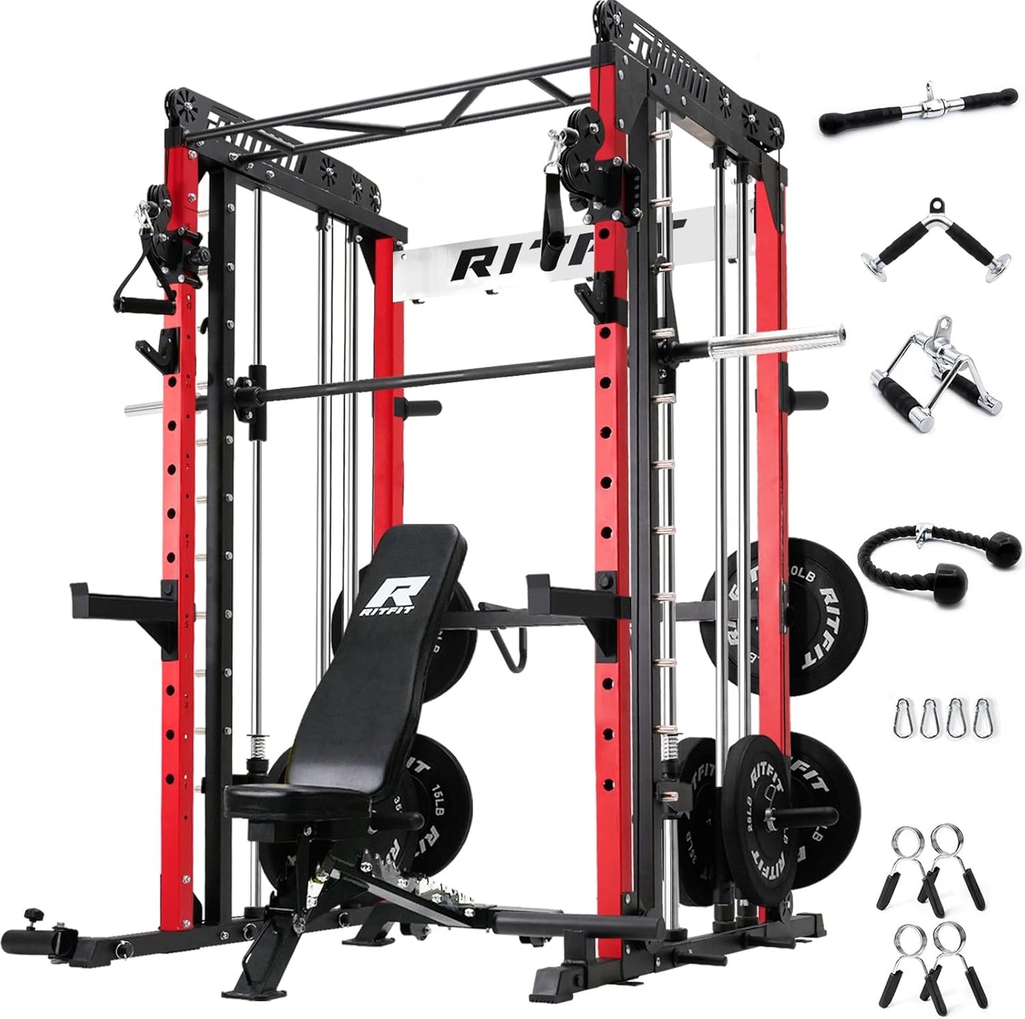RitFit Smith Machine with Cable Crossover: Ultimate Home Gym Solution
