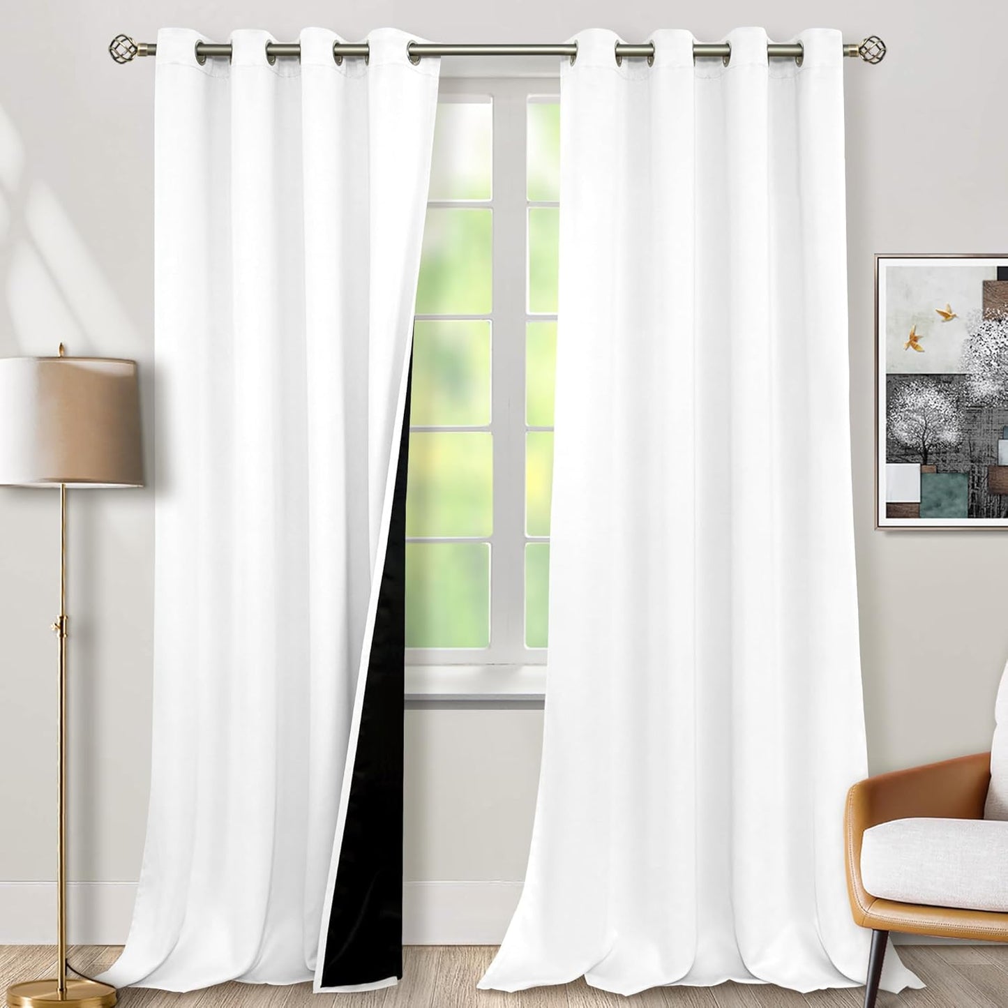 BGment Thermal Insulated Blackout Curtains for Bedroom Privacy