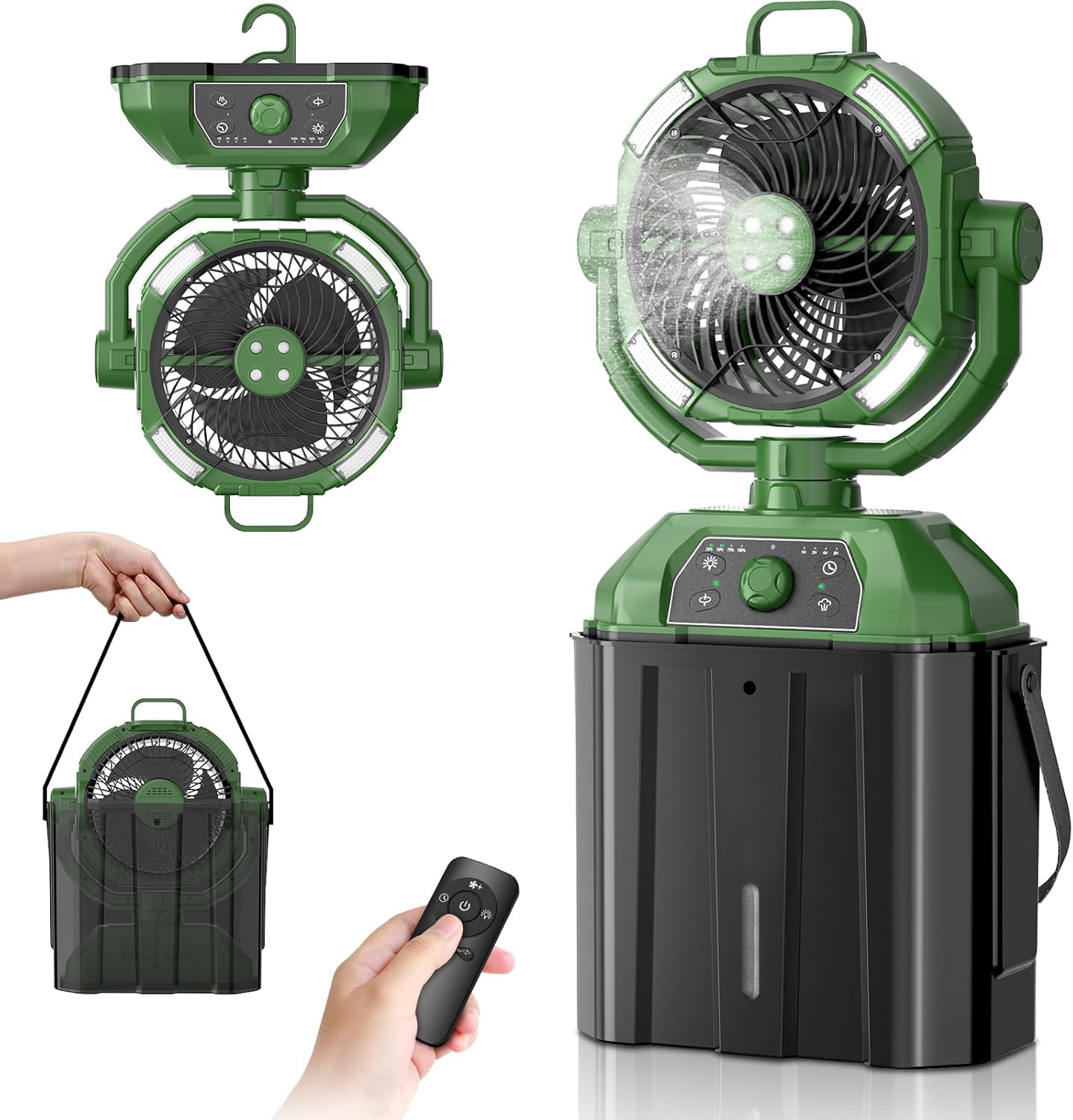 Portable Misting Fan with 1.6GAL Bucket for Outdoor Comfort