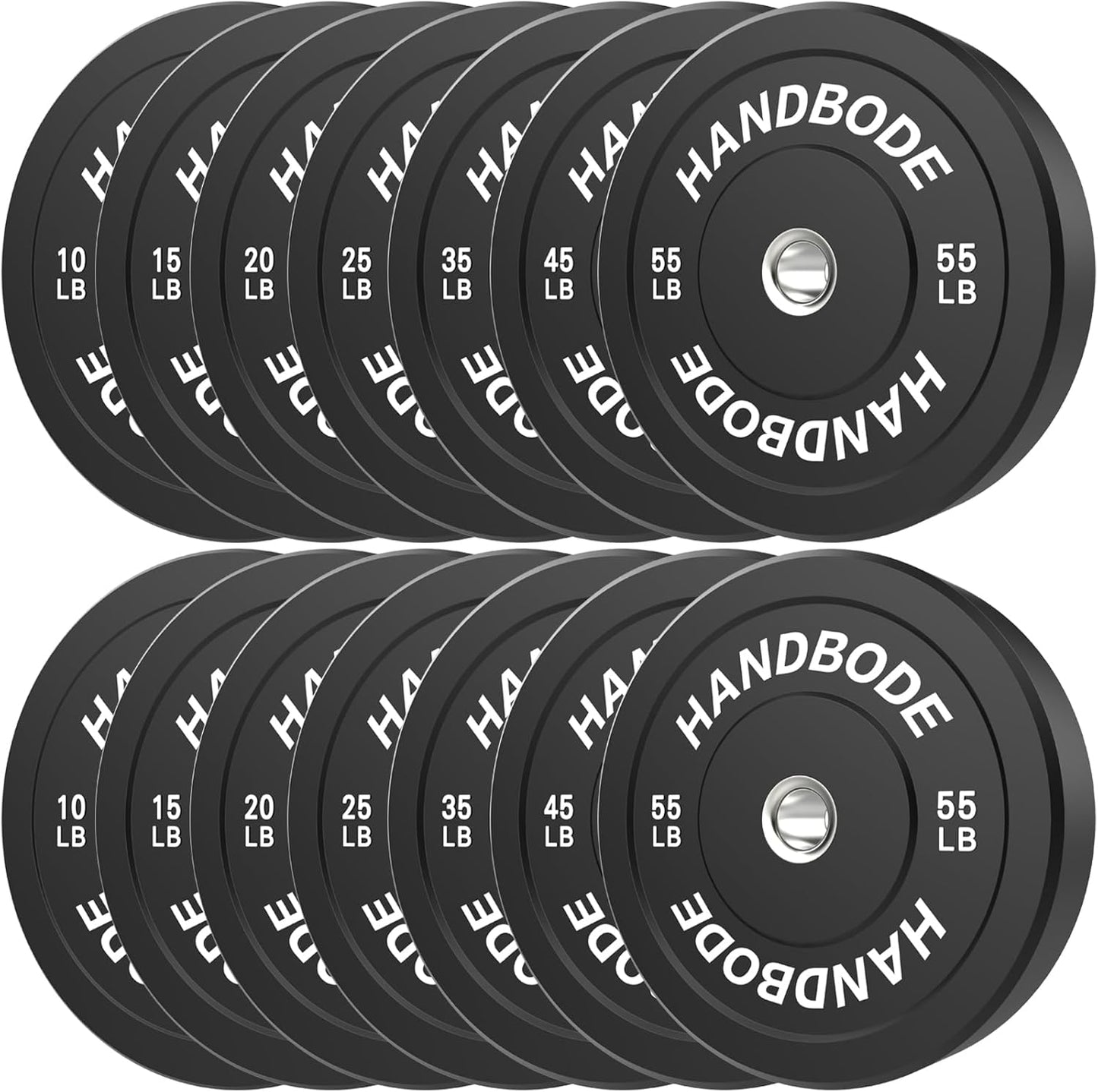 Bumper Plates 2-Inch Olympic Weight Plate Set for Home Gym