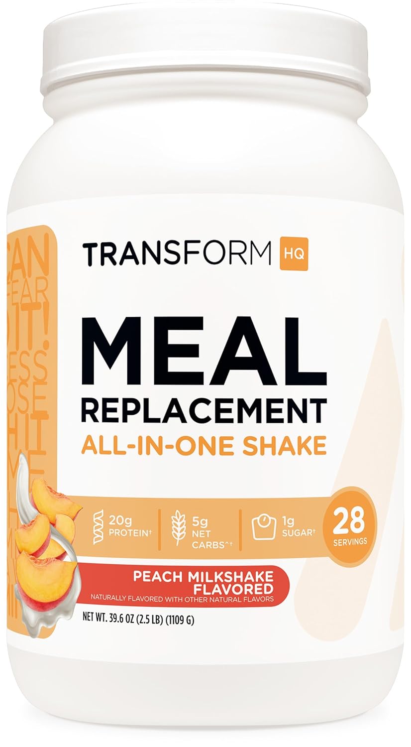 TransformHQ Meal Replacement Shake Powder - Peach Milkshake Flavor
