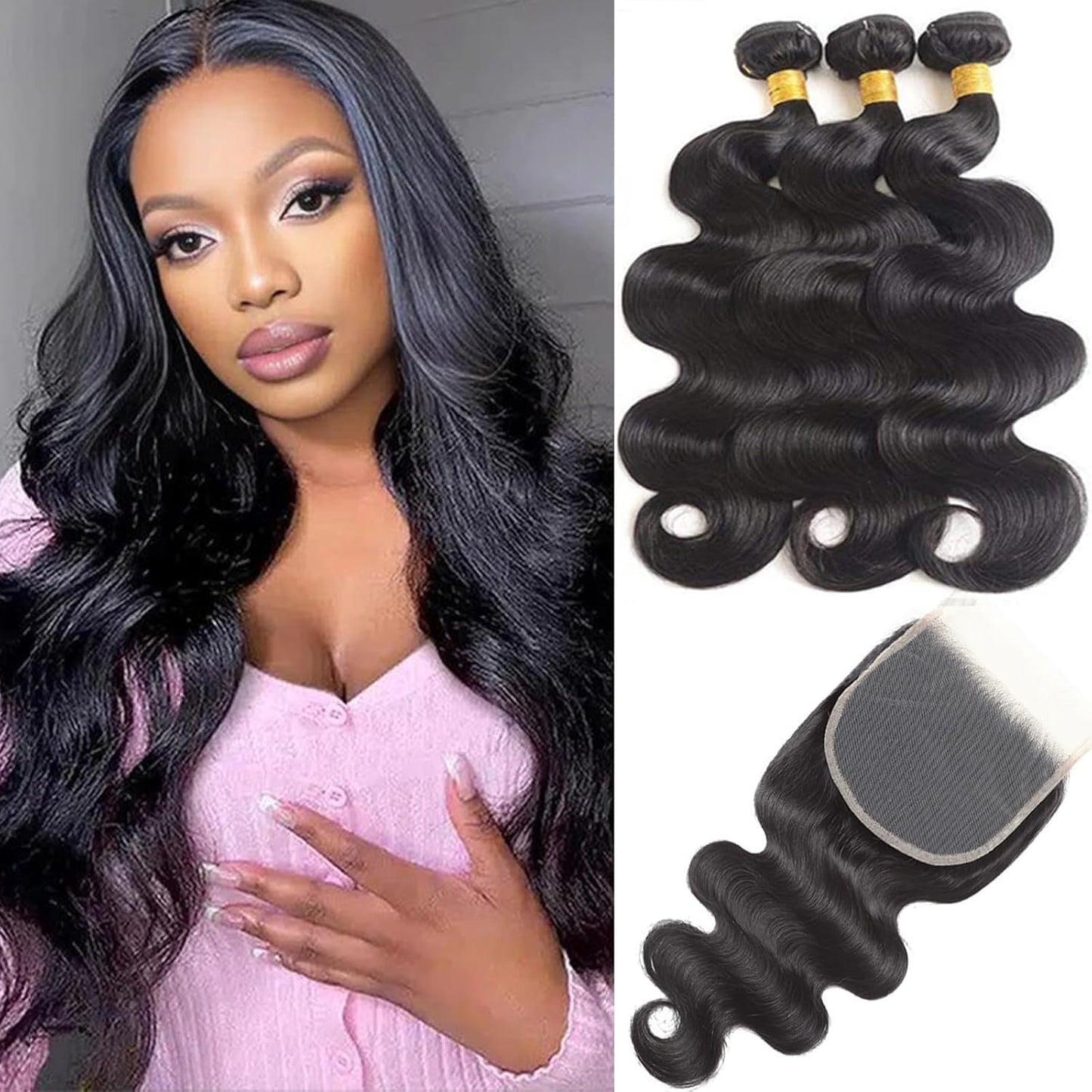 Body Wave Bundles with Closure for Stunning Hair Transformations