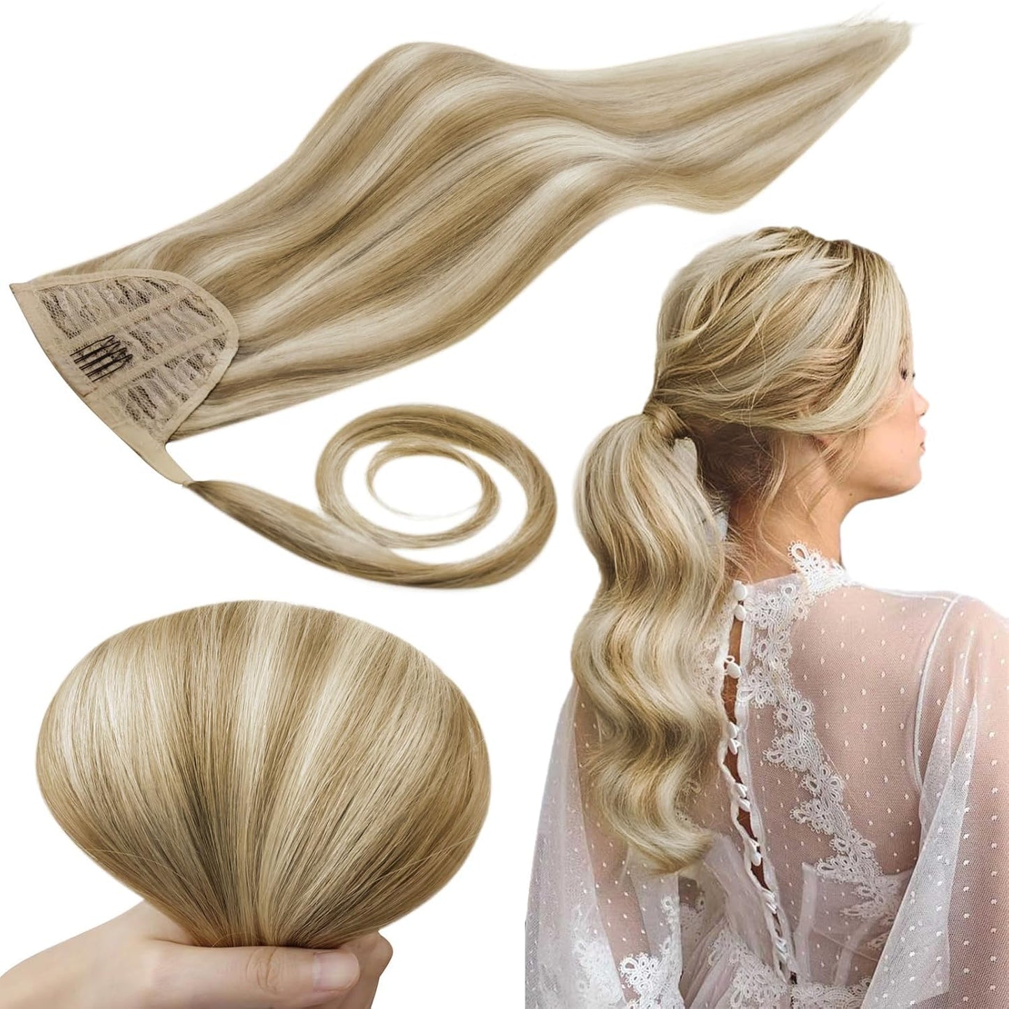 RUNATURE Human Hair Ponytail Extension for Effortless Style