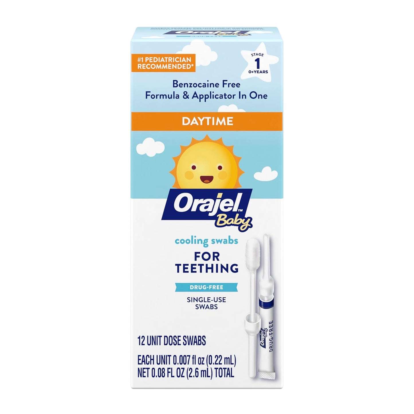 Orajel Baby Cooling Swabs - Soothes Teething Pain