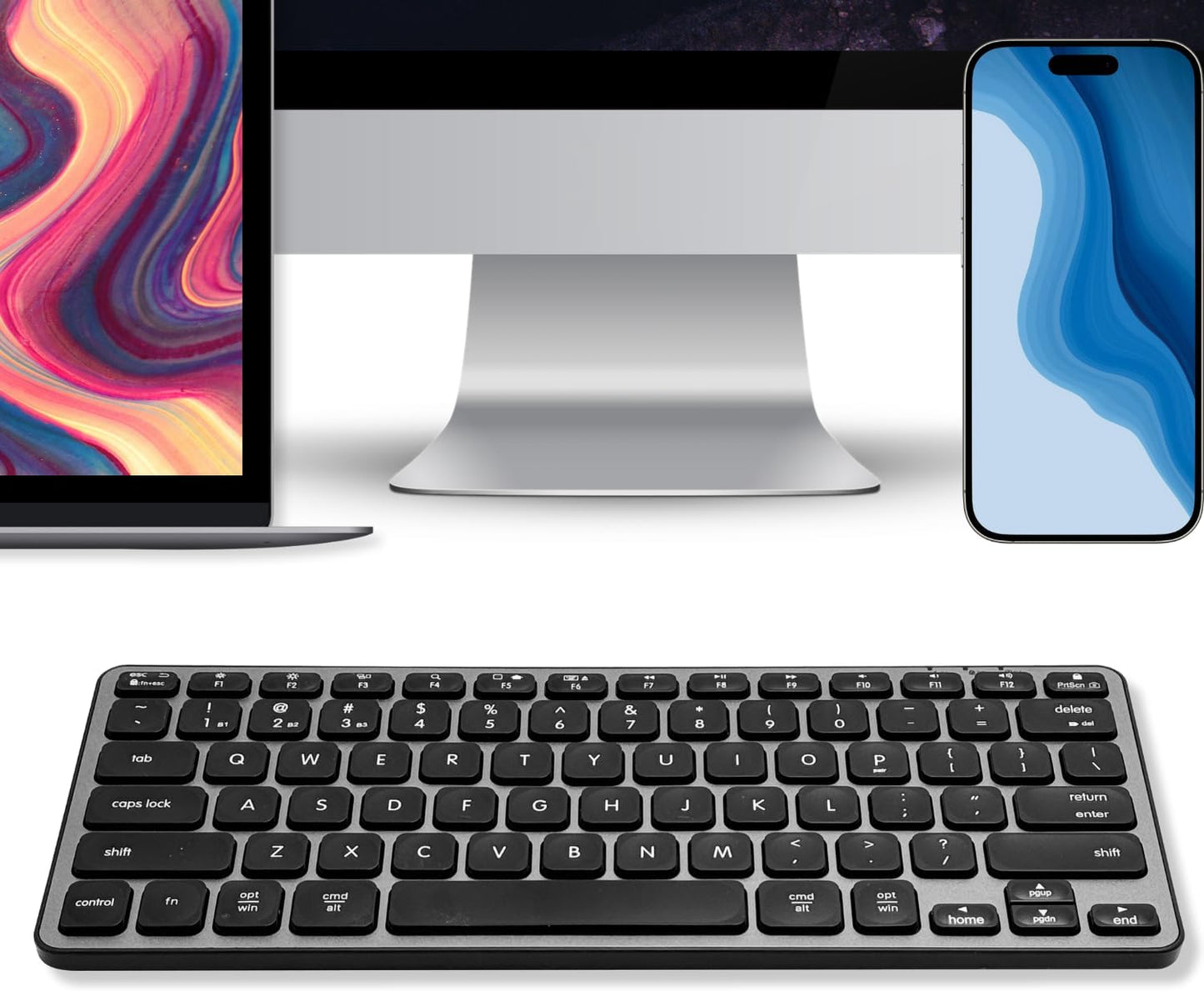 Macally Wireless Bluetooth Keyboard for Mac - Multi Device Use