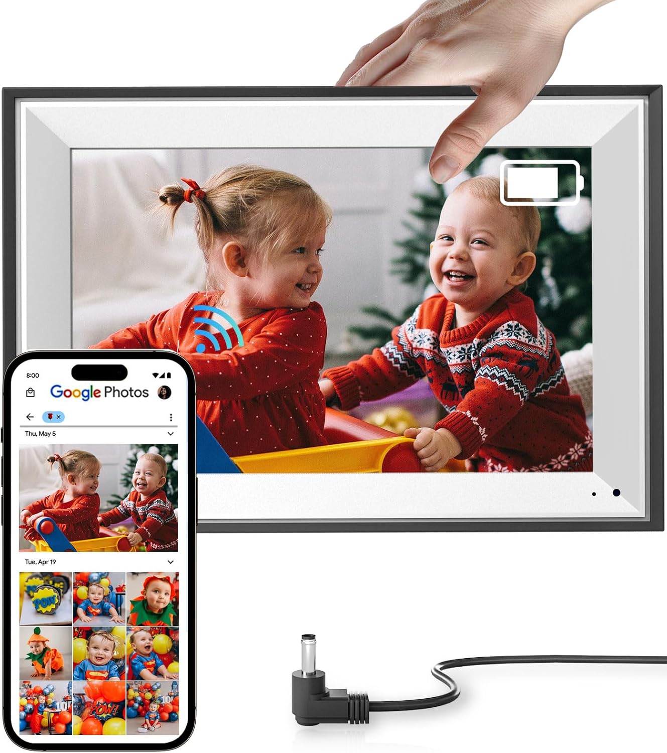 Cozyla Digital Photo Frame 10.1 Inch with Unlimited Storage