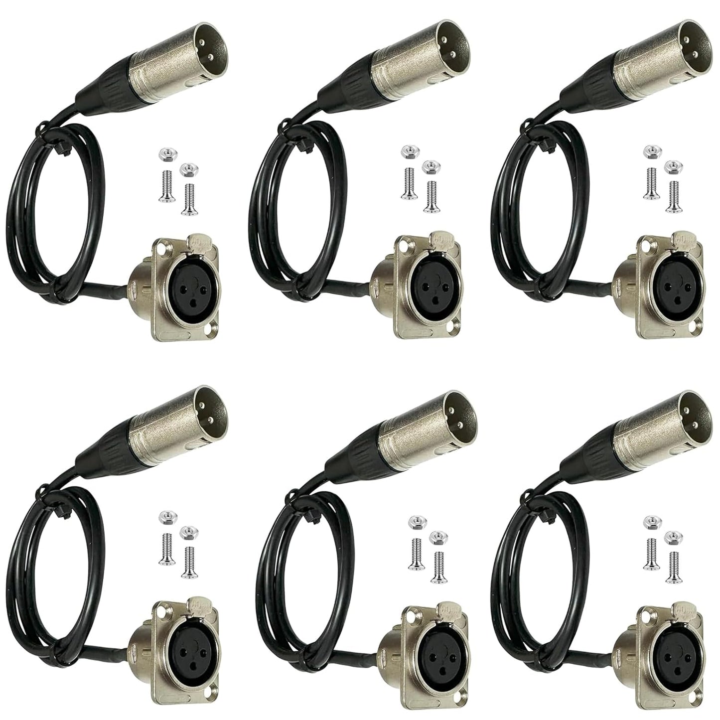 Premium XLR Pass Through Cable for Pro Audio Installations