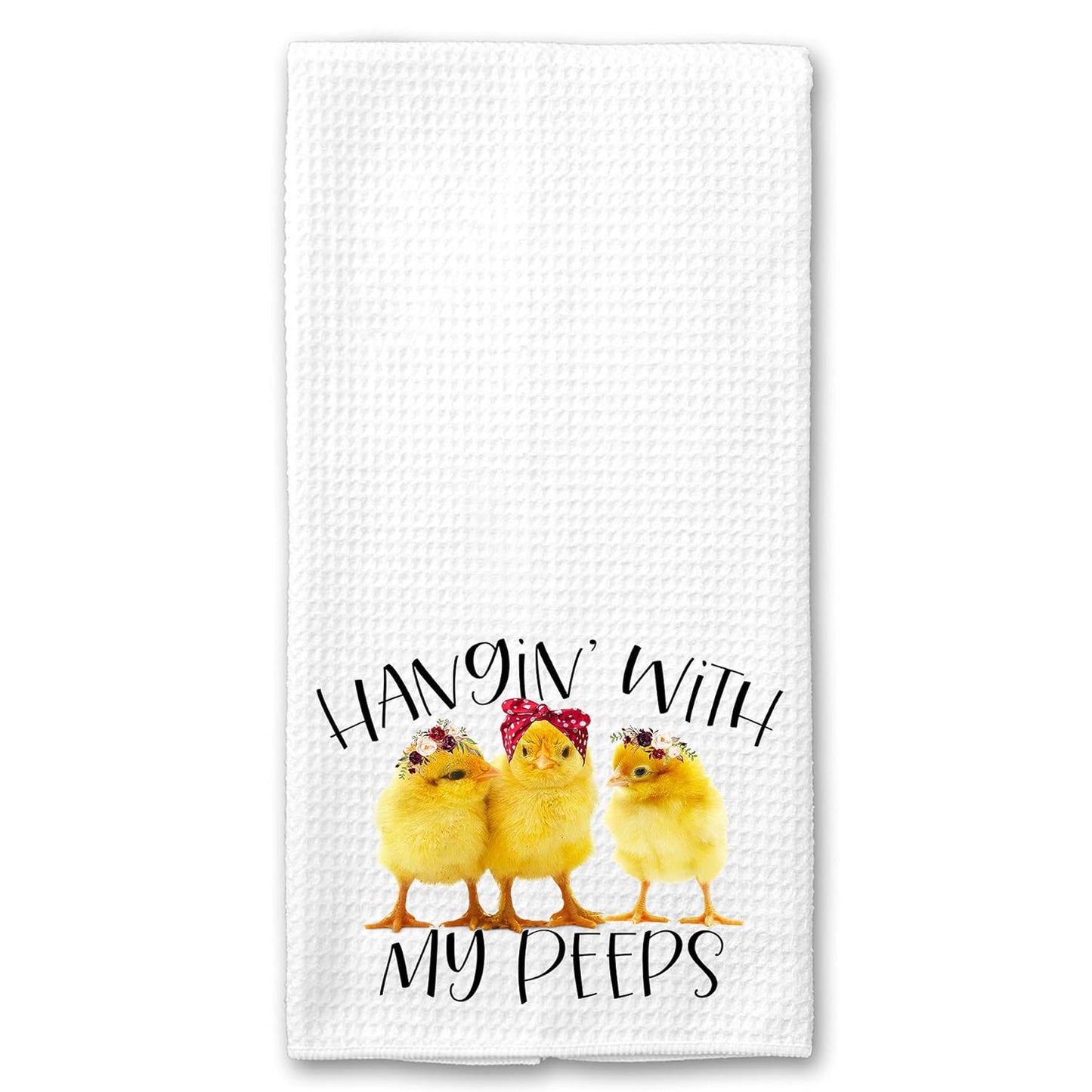 Rustic Farm Baby Chicken Kitchen Towel