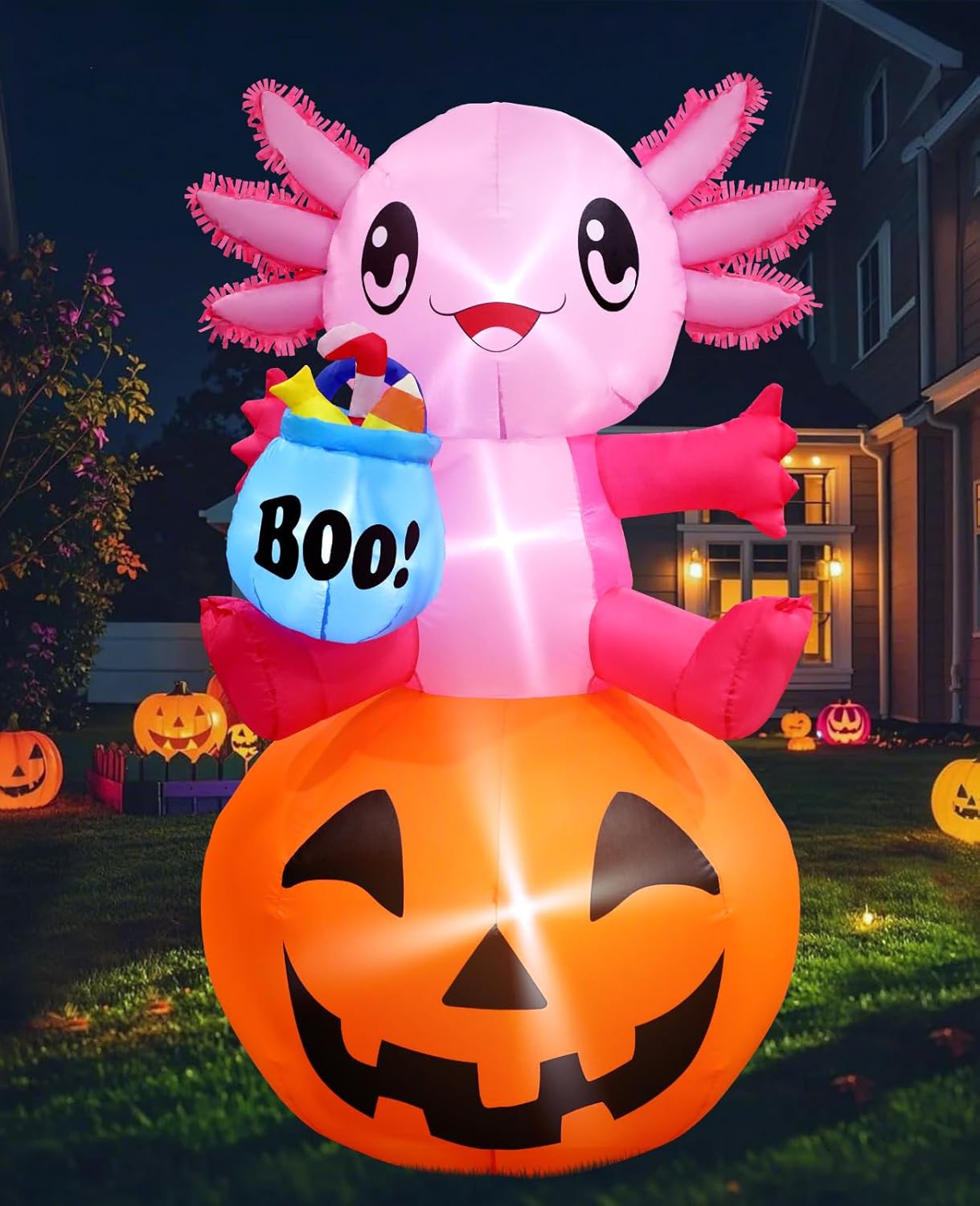 anroog Halloween Decorations Outdoor Axolotl Inflatables