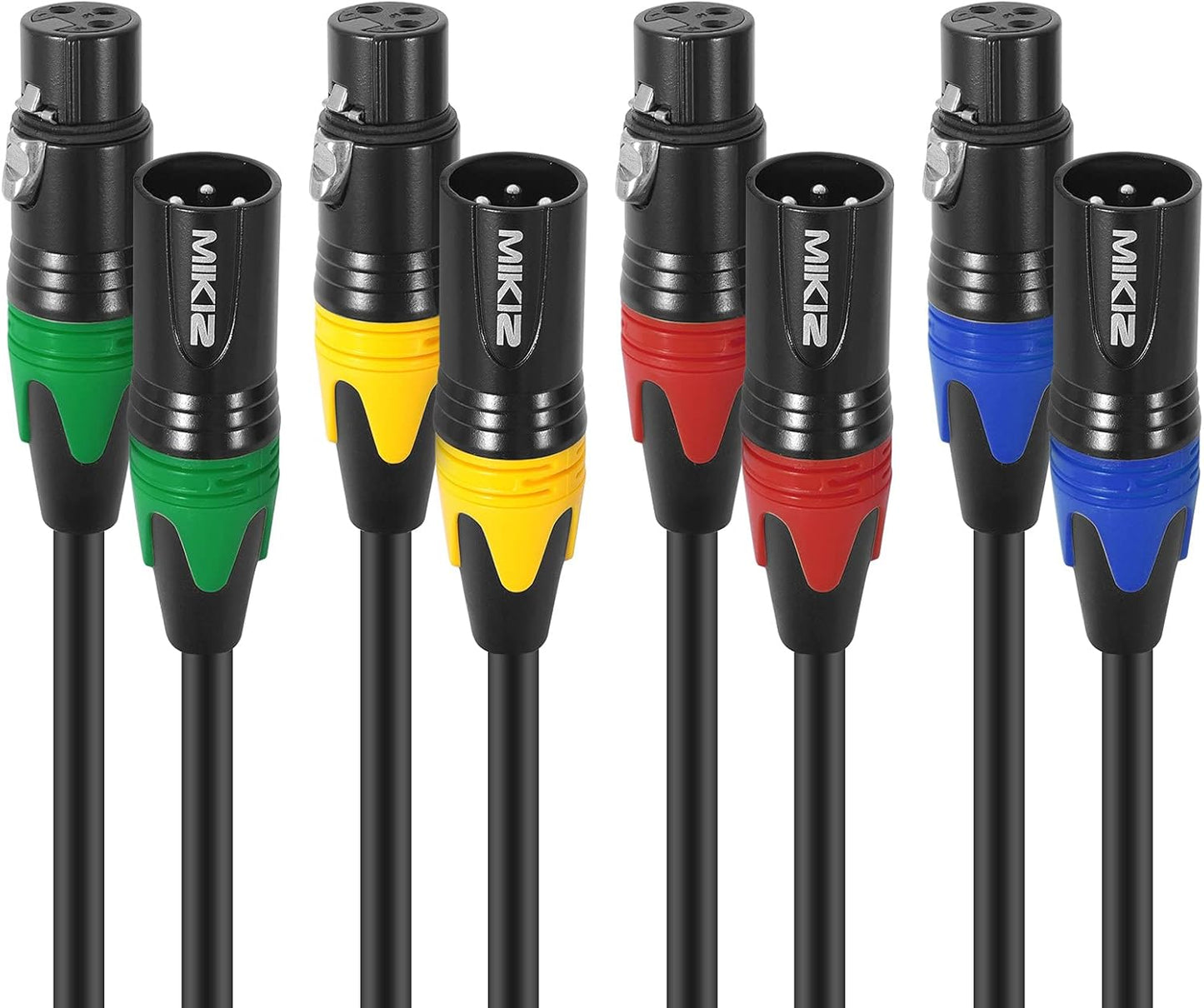Pro Balanced XLR Microphone Cables 10 Feet 4 Pack for Audio