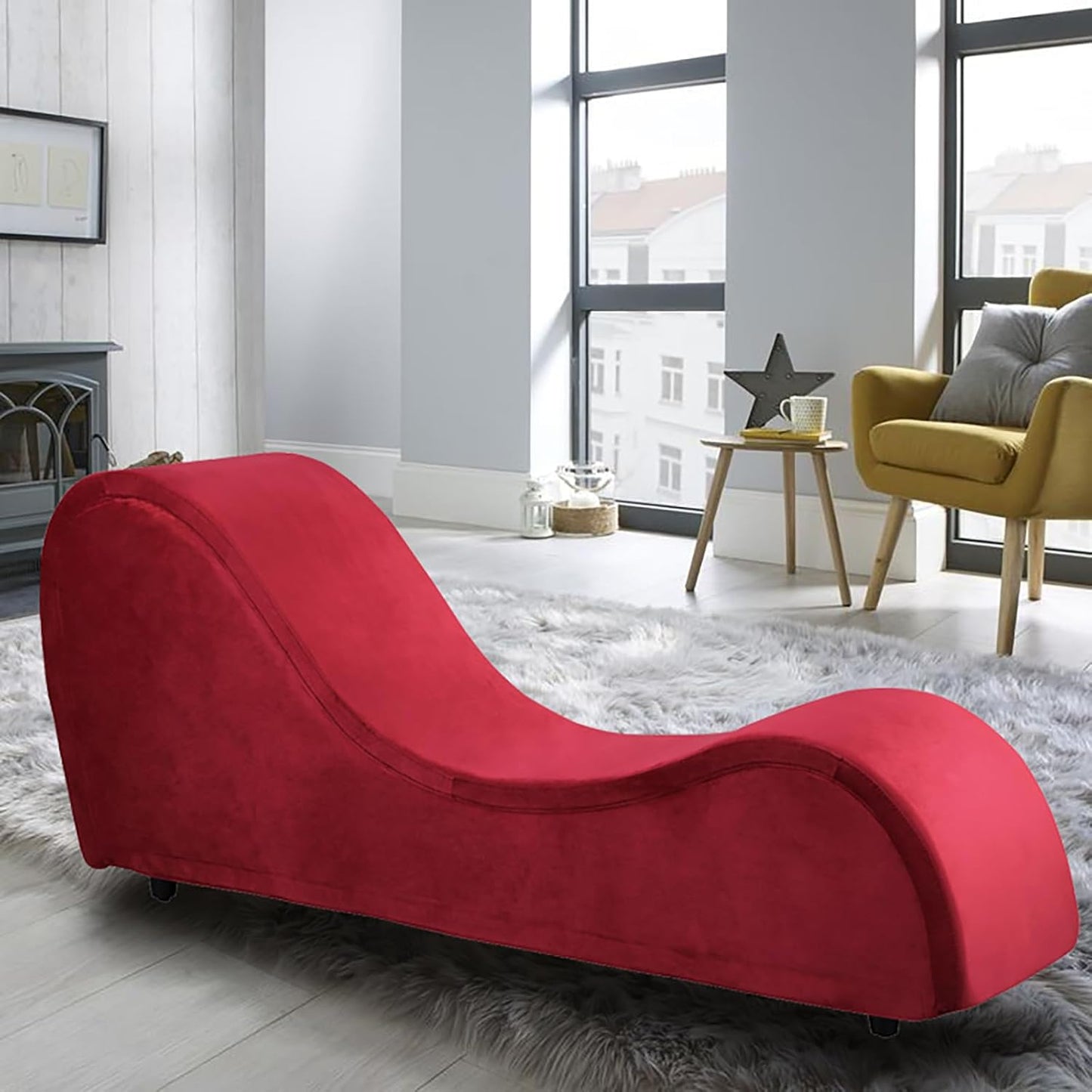 KORZEY Yoga Chaise Lounge Chair: Ergonomic Relaxation