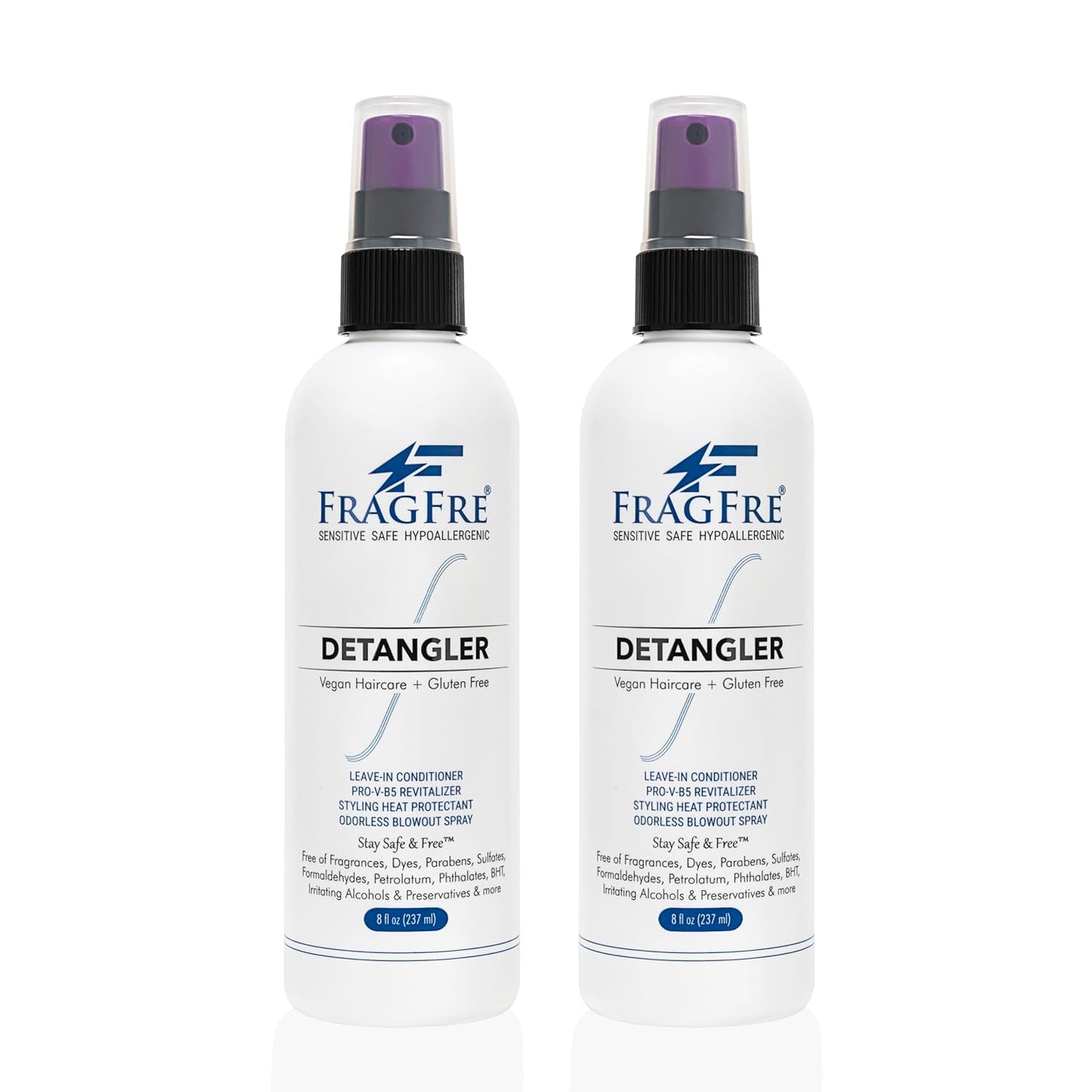 Fragrance Free Hair Detangler Leave-in Conditioner 2-Pack Set