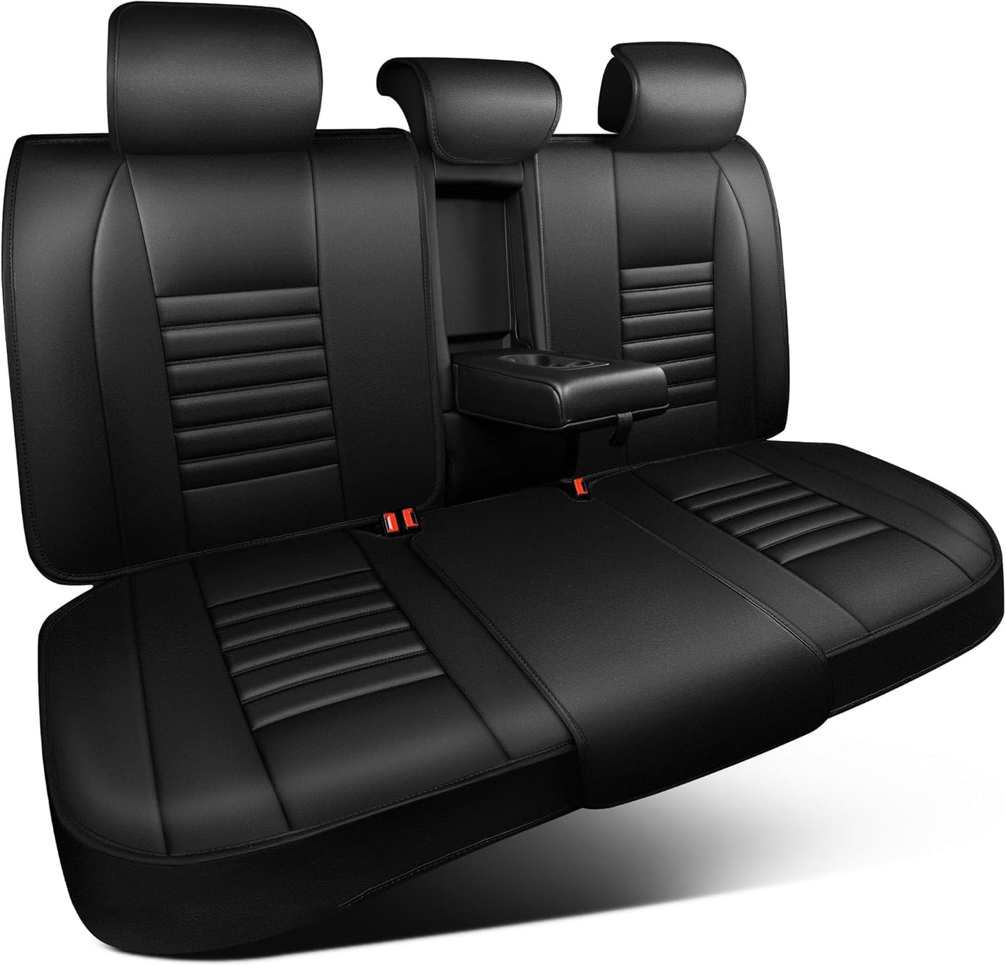 CAR PASS Back Seat Covers - Premium Leather Universal Fit