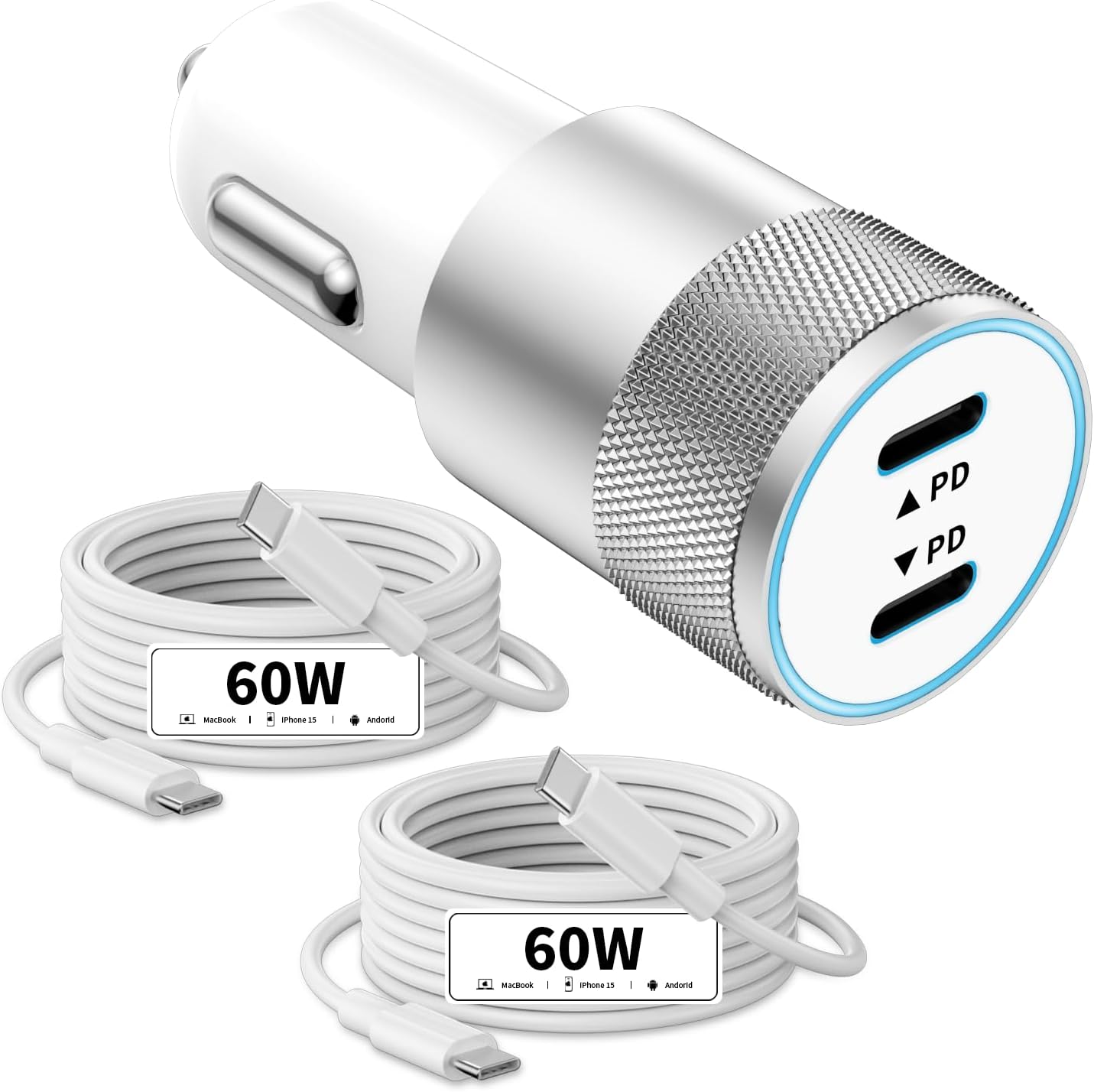Fast Charging Car Kit for iPhone 16/15 Series