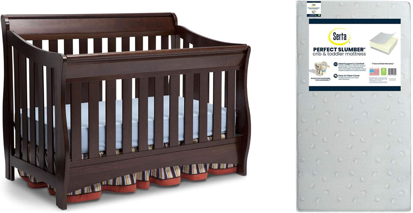 Delta Children Bentley S Series 4-in-1 Crib and Mattress Bundle