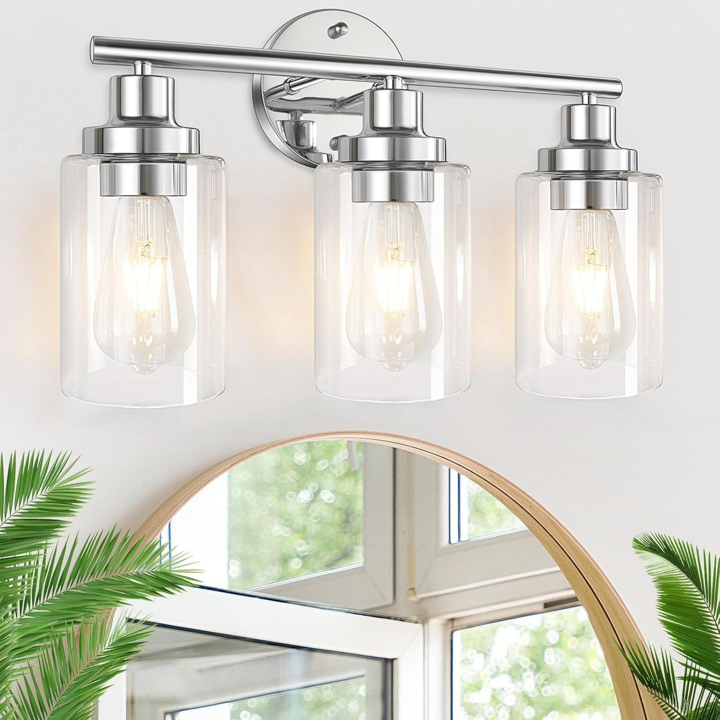 Chrome Vanity Light Fixtures for Modern Bathroom and Kitchen