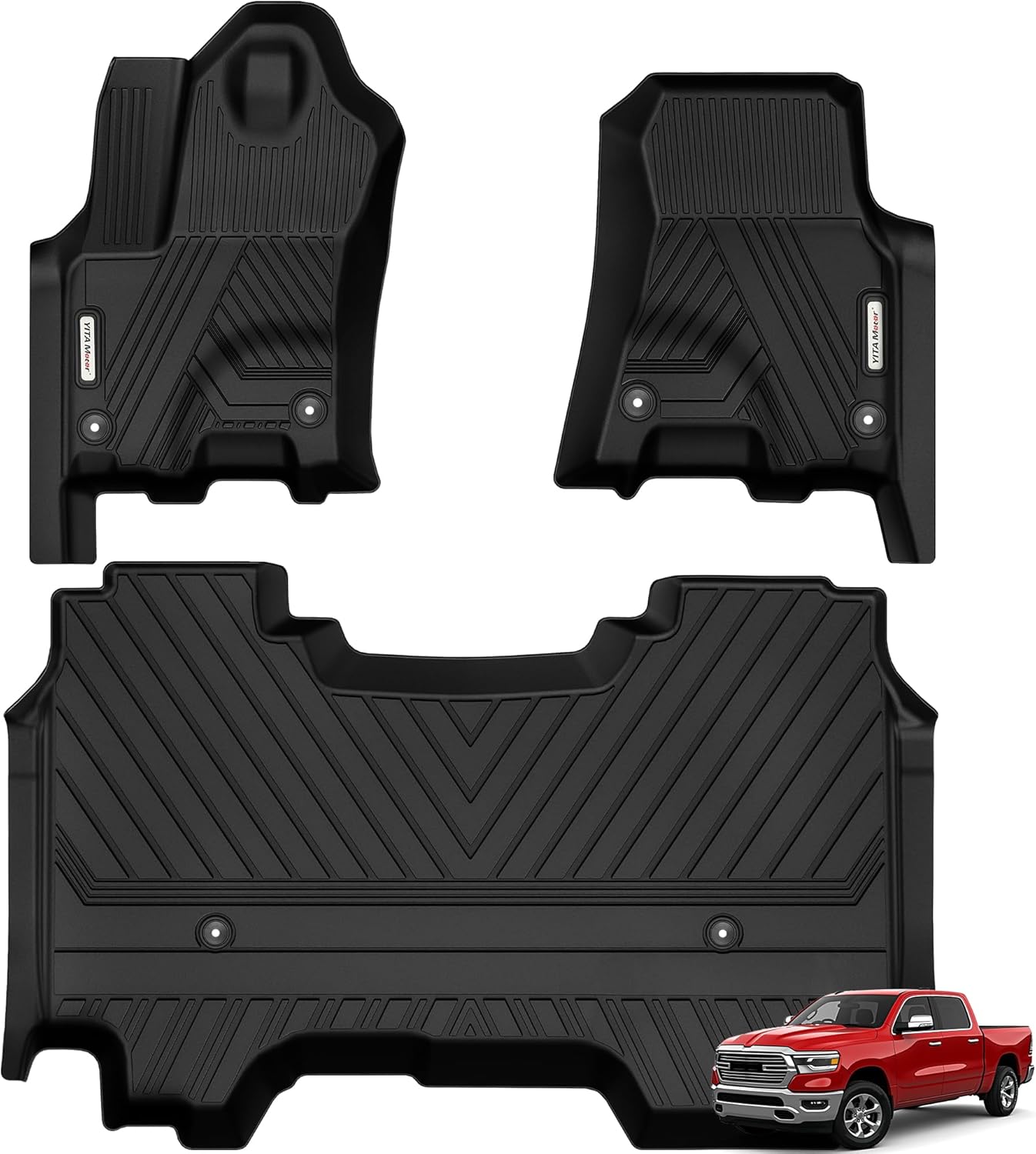 YITAMOTOR Floor Mats for 2025 RAM 1500 Crew Cab - Custom Fit