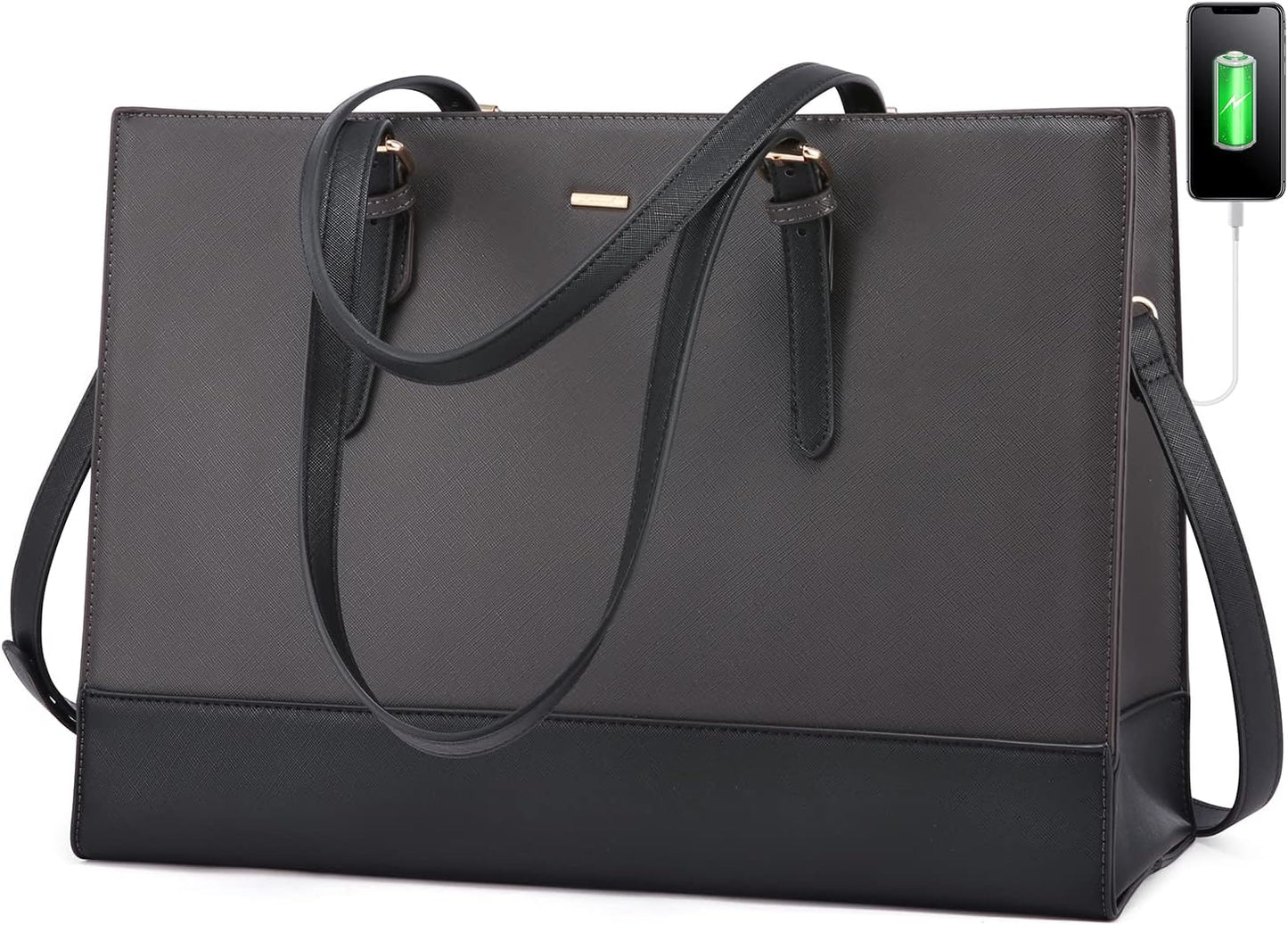LOVEVOOK Laptop Tote for Women - Stylish 15.6 Inch Bag