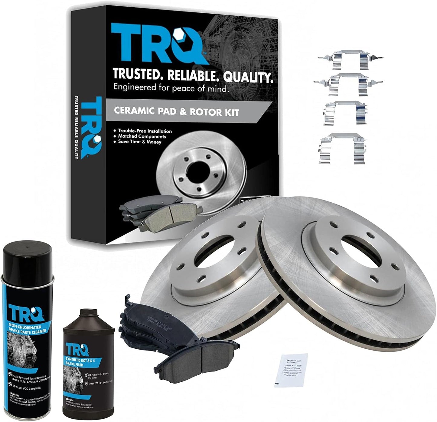 TRQ Front Brake Pad & Rotor Kit for INFINITI M45 and Q45