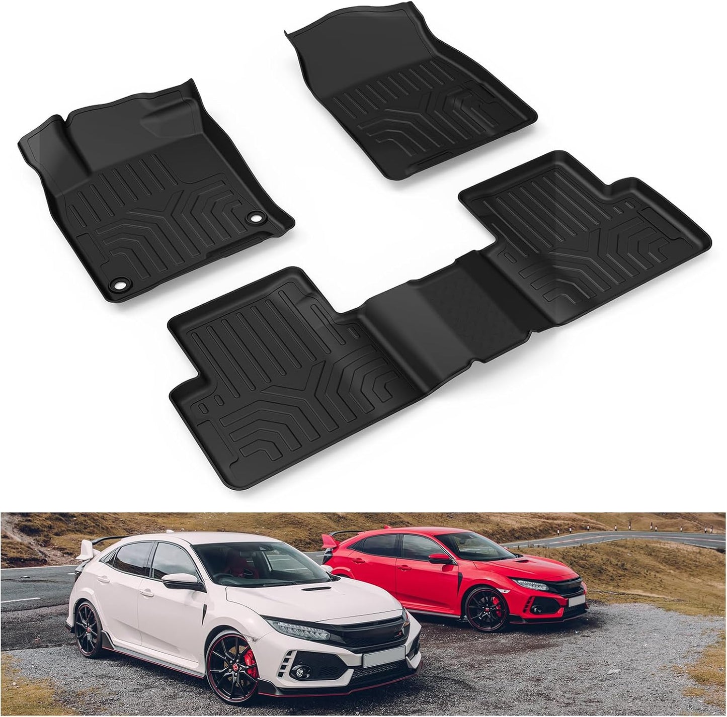 Custom Fit Floor Mats for 2016-2021 Honda Civic by Kiwi Master