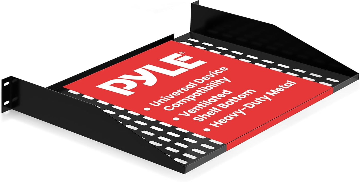 Pyle 19-Inch 2U Server Rack Shelf for Optimal Air Circulation