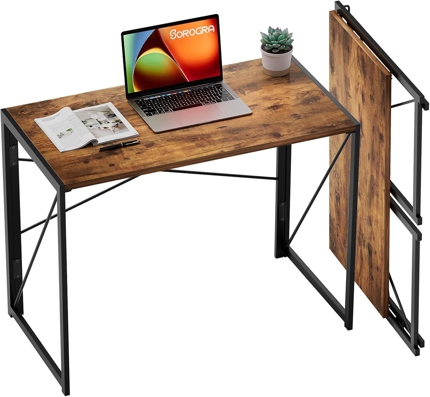 Coavas Folding Desk 31.5 inch Portable Small Computer Table