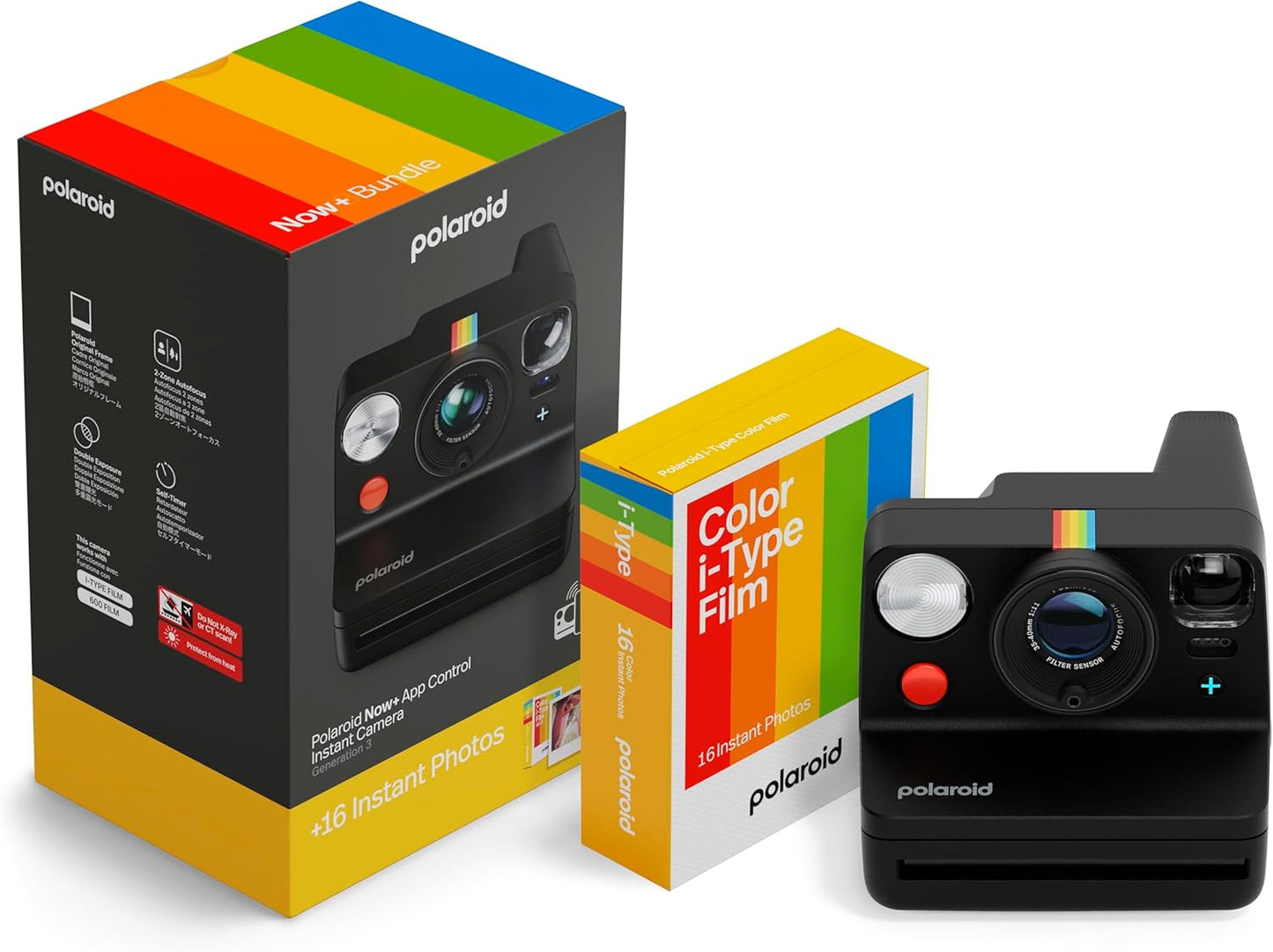 Polaroid Now+ 3rd Gen Camera Bundle - App Controlled + 16 Color Photos