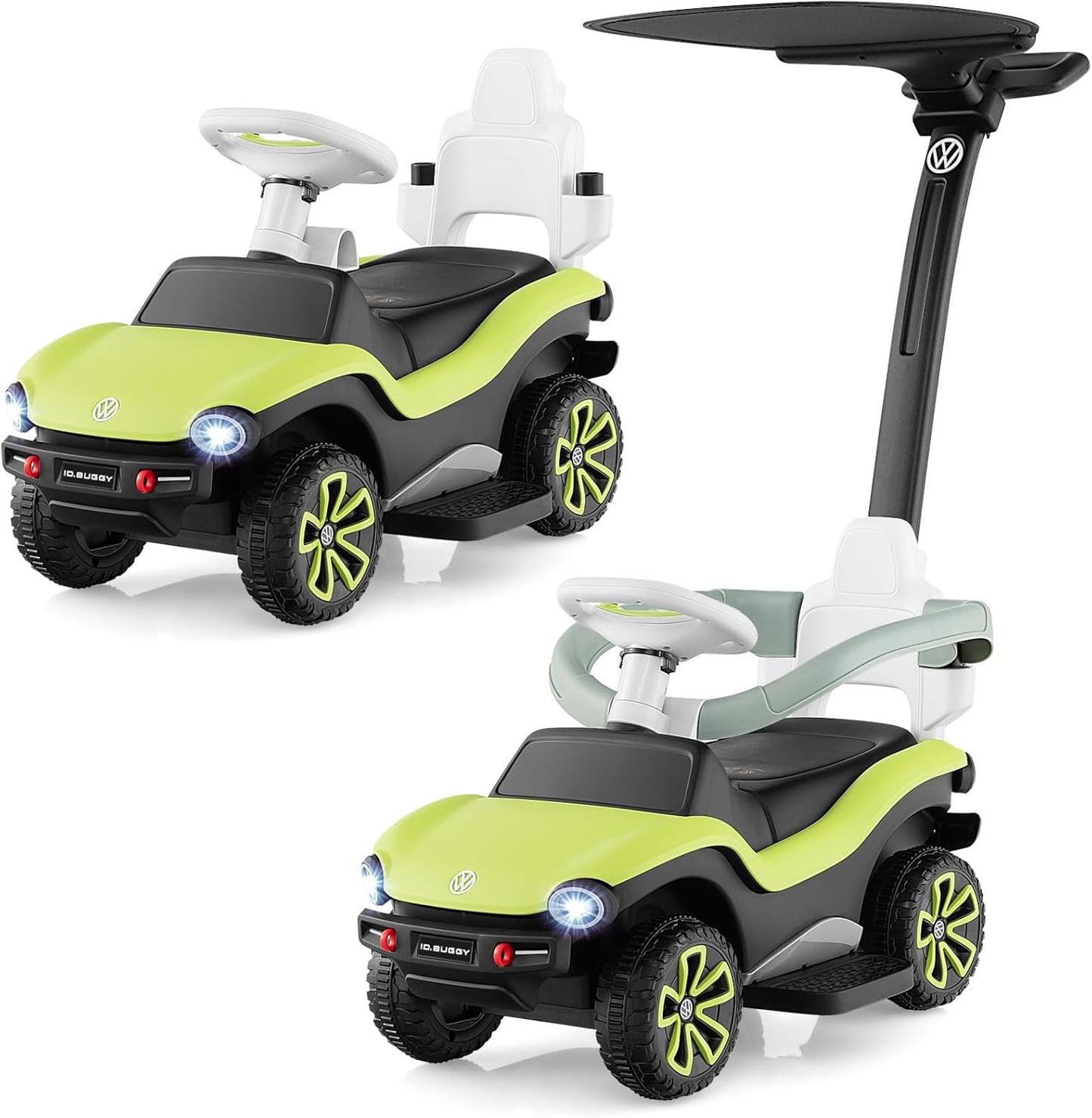 Costzon 3 in 1 Volkswagen Push Car for Toddlers with Canopy