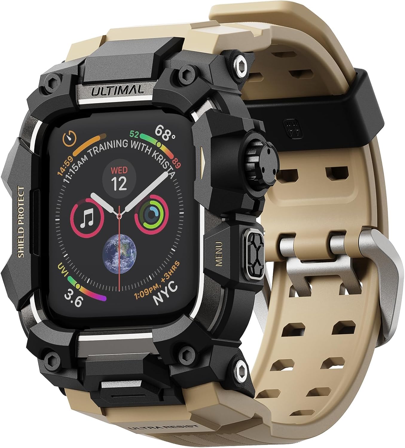 ULTIMAL Rugged Case with Band for Apple Watch 44mm - Tactical Style