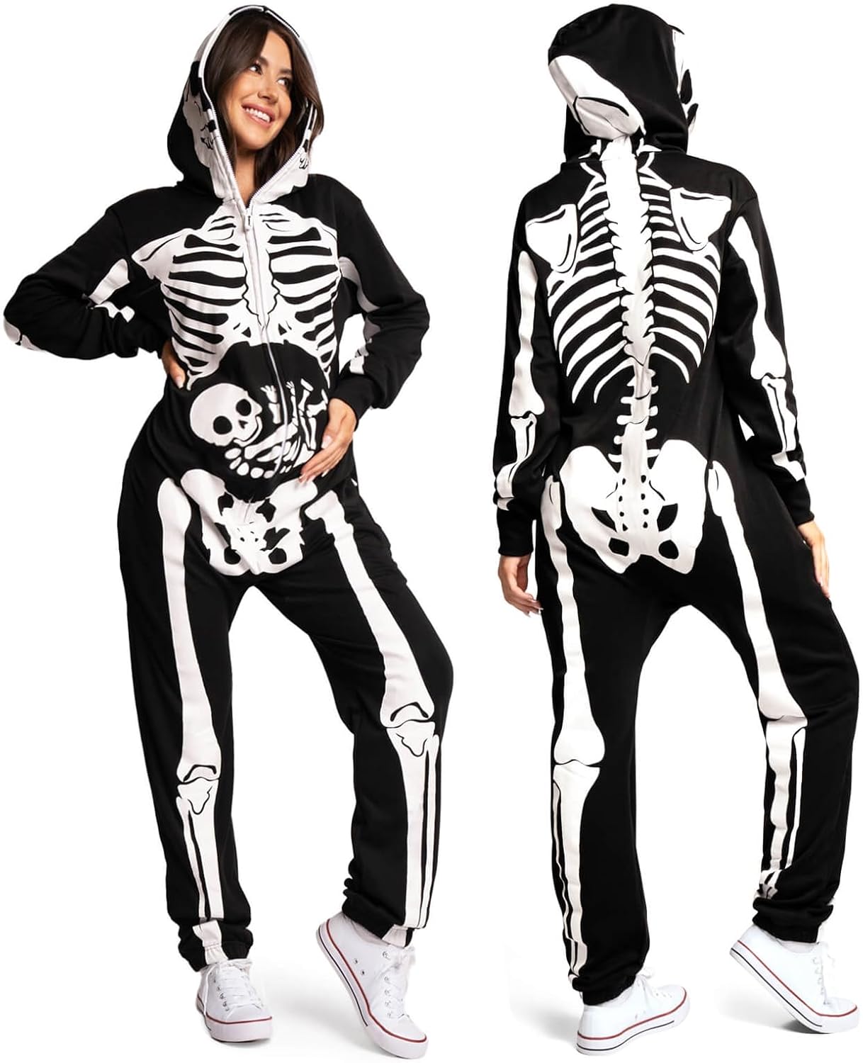 Tipsy Elves Halloween Skeleton Costume for Women - Comfy Jumpsuit