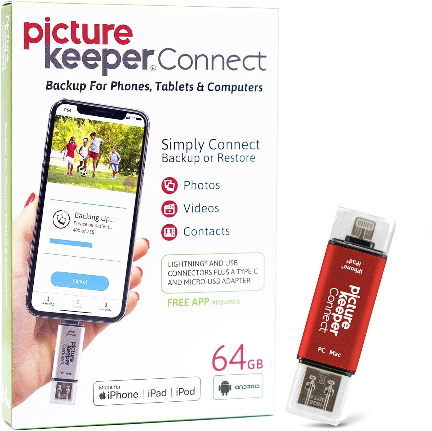 Picture Keeper 64GB USB Flash Drive: Secure Photo Backup