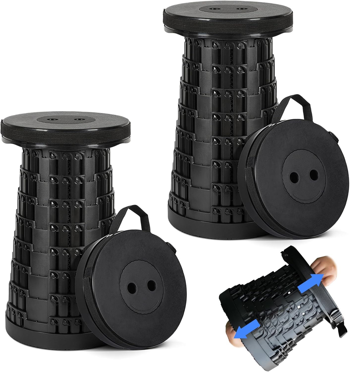 Upgraded Collapsible Stool 2-Pack for Outdoor Adventures