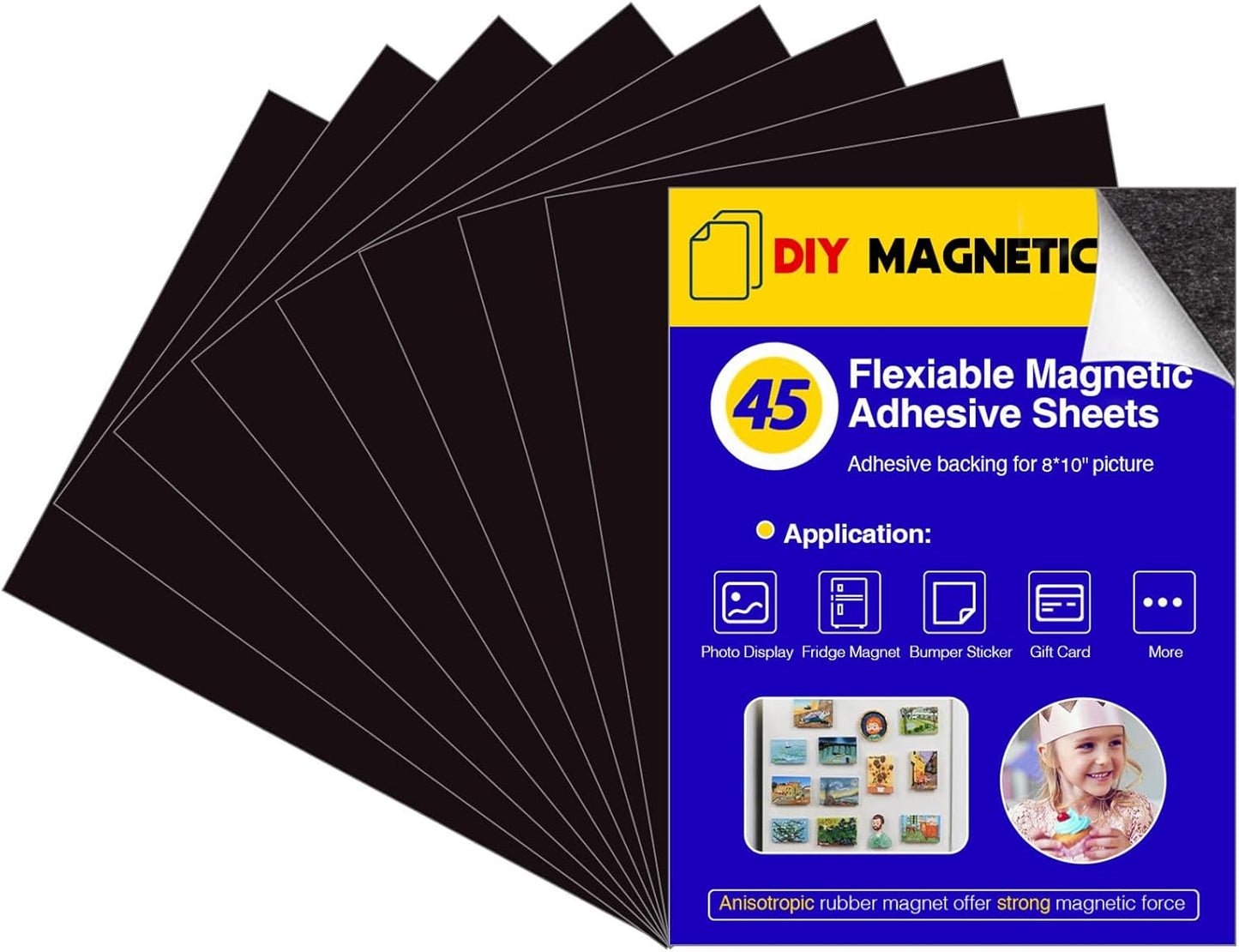 45 Pieces Picture Magnetic Sheets for Creative DIY Projects
