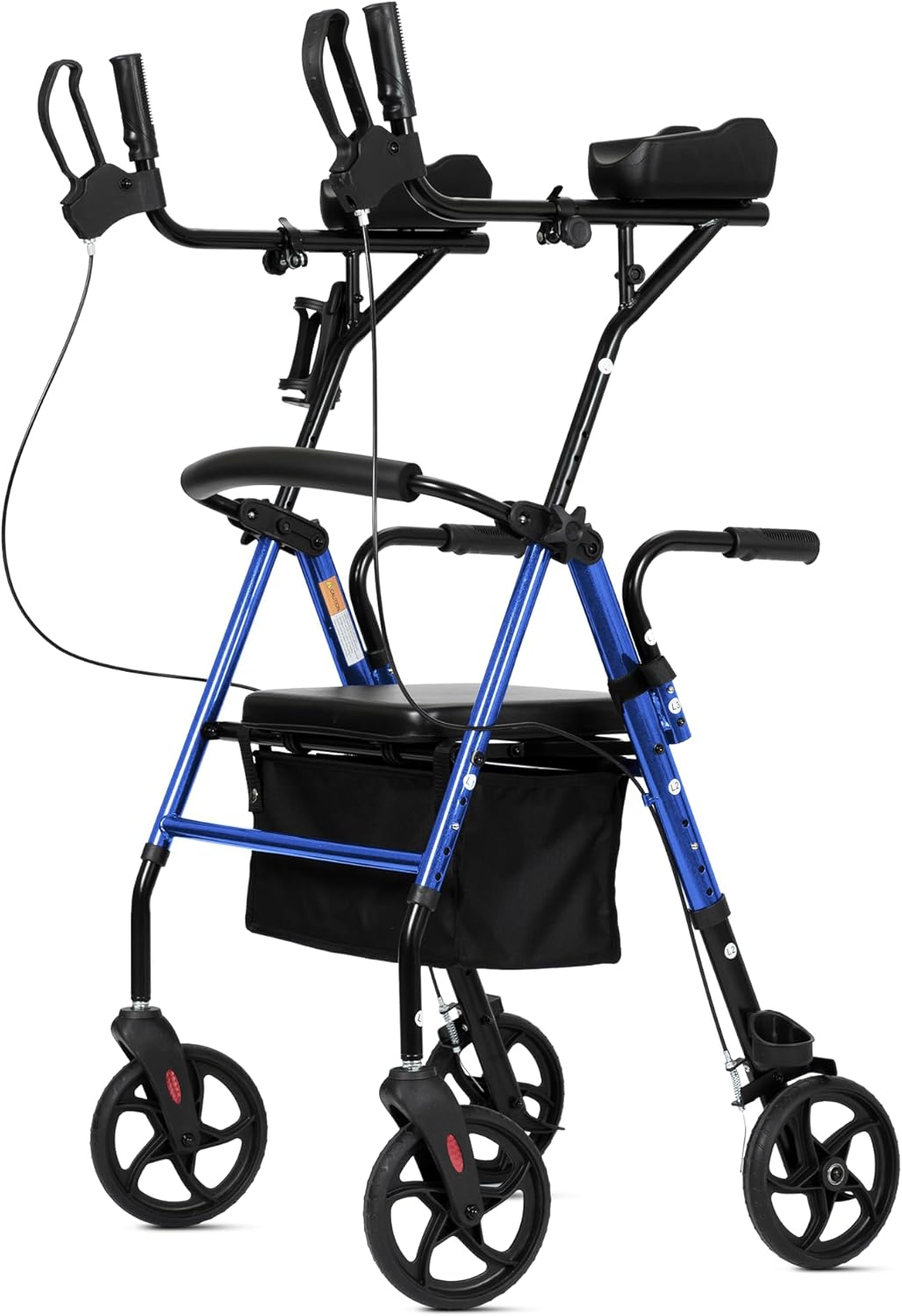 ELENKER Upright Walker with Padded Seat for Seniors Comfort