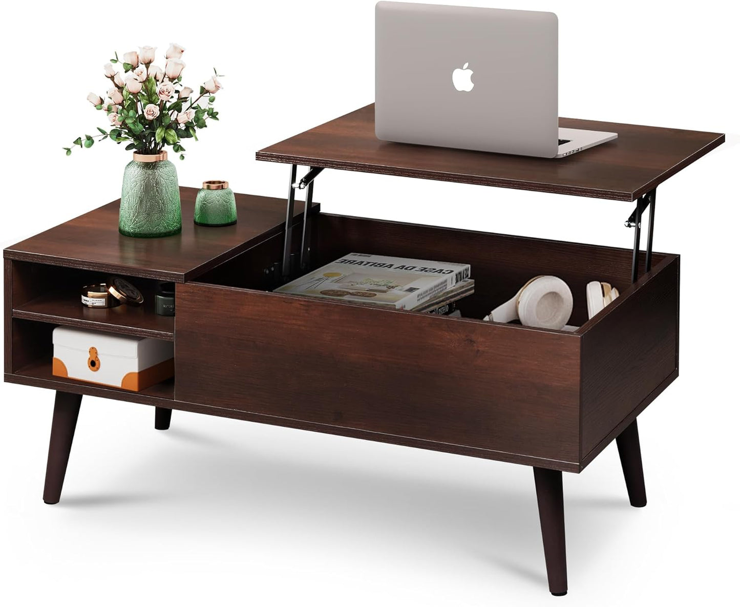 Mid Century Modern Coffee Table with Hidden Storage