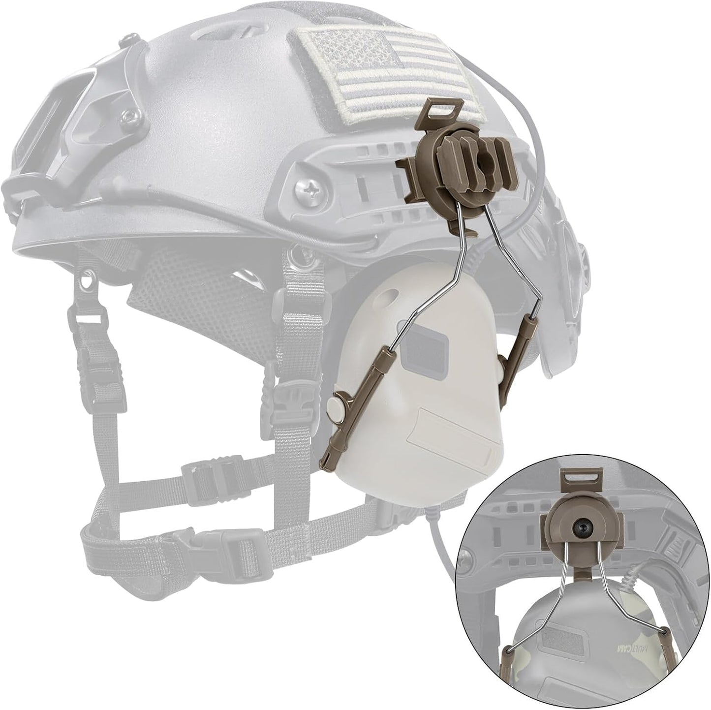 Universal Headset Bracket for Tactical Helmets